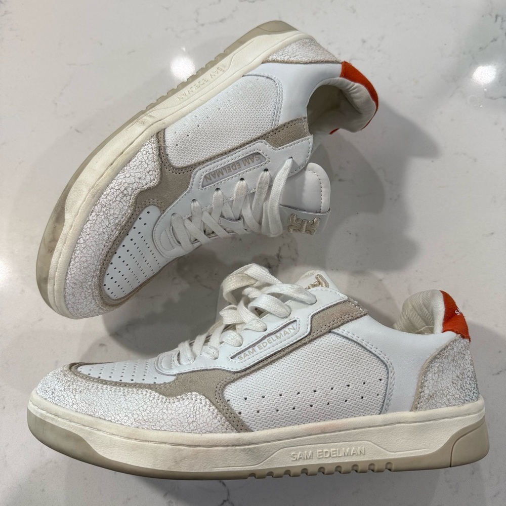 Sam Edelman Sneakers with Orange Accent